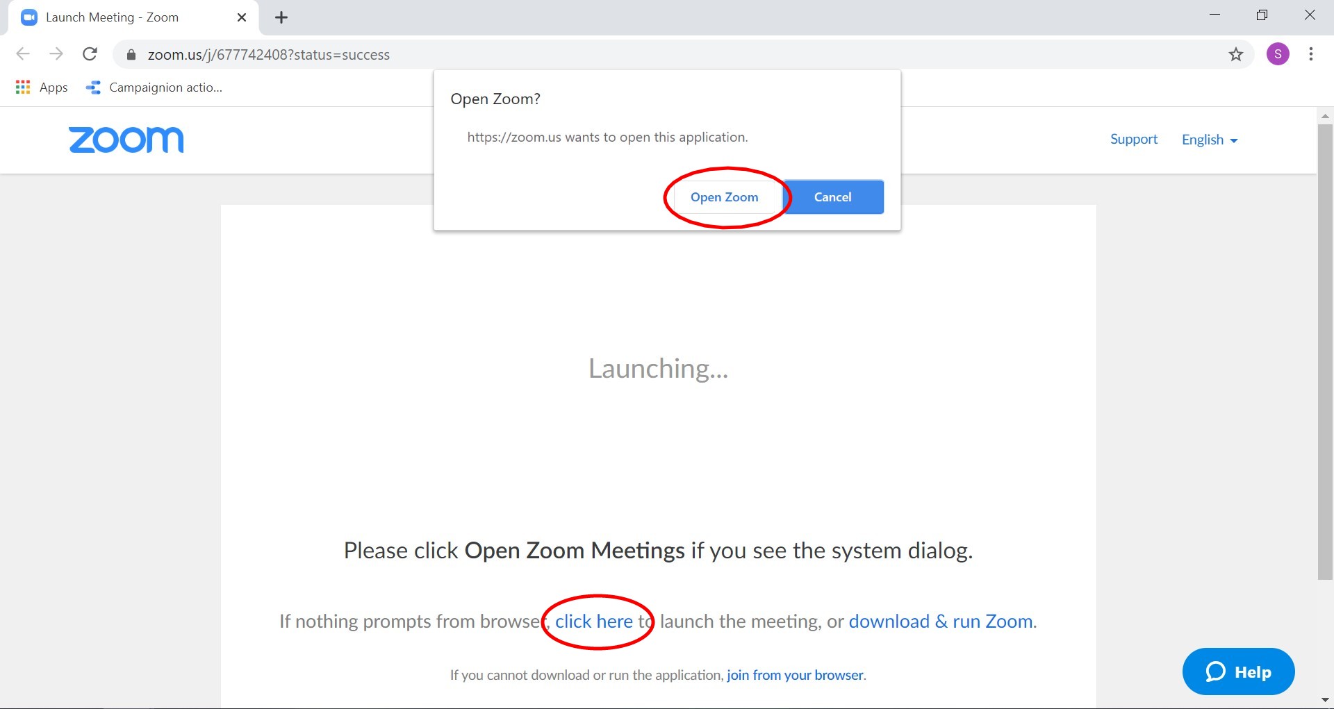 How to join a Zoom meeting for the first time Local action